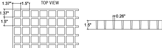 square grating drawing