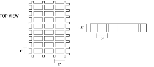 high load rectangular grating drawing