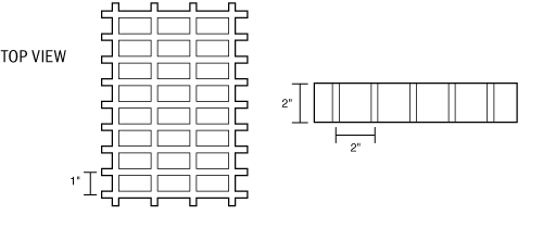 high load rectangular grating drawing