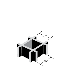 .75inx.75in square, 1in or 1.5in thick grating