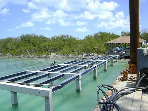 Fiberglass Dock Structure in Indian Keys, Florida