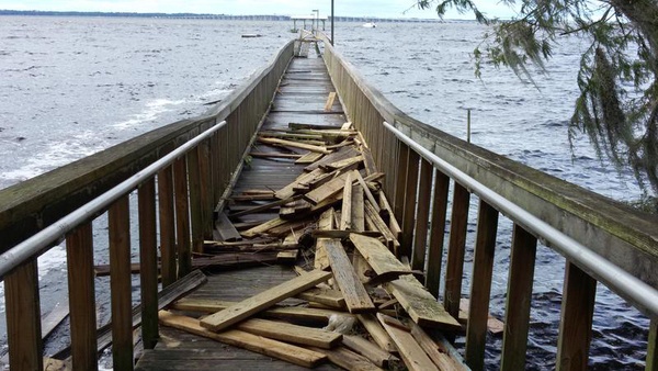 Hurricane Damage to Dock